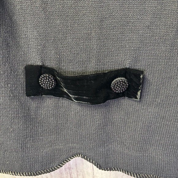 Vintage embroidered Beaded Gray and Black Women's Vest Medium - Picture 5 of 9